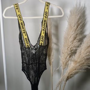 off white lace bodysuit